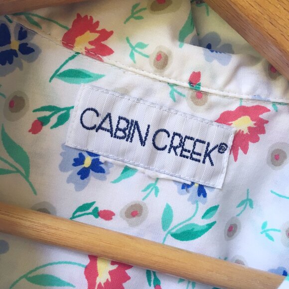90s 'Cabin Creek' Country Floral Button Down - Picture 4 of 6
